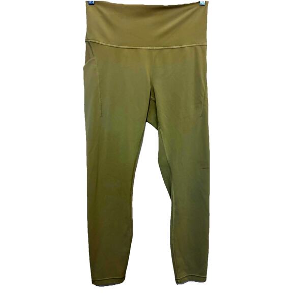 Lululemon Align High Rise Side Pockets Leggings Olive Army Green Soft Yoga Sz 10 - Picture 2 of 13